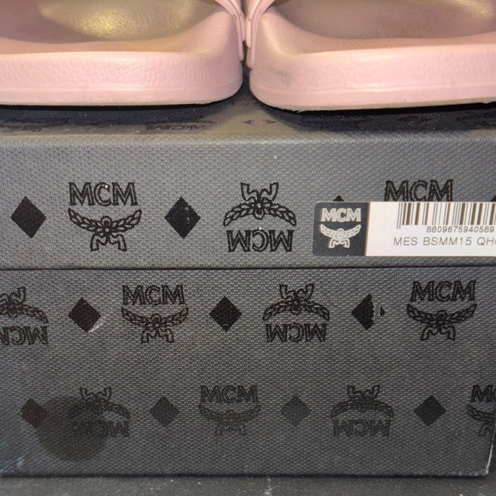 MCM Light Pink Slides